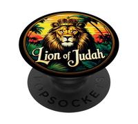 Ebraico Israelita YHWH Leone di Giuda Yahweh Arte rastafariana PopSockets PopGrip Adesivo