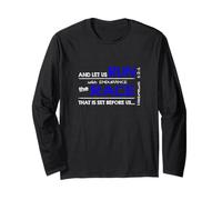 Ebrei 12:1 - Corri con Resistenza la Race Bible Inspired Maglia a Manica