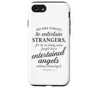 Ebrei 13:2 Versetto della Bibbia Intrattenuto Angeli Fede Scrittura Custodia per iPhone SE (2020) / 7/8