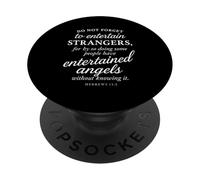 Ebrei 13:2 Versetto della Bibbia Intrattenuto Angeli Fede Scrittura PopSockets PopGrip Adesivo