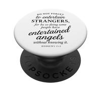 Ebrei 13:2 Versetto della Bibbia Intrattenuto Angeli Fede Scrittura PopSockets PopGrip Adesivo