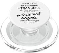 Ebrei 13:2 Versetto della Bibbia Intrattenuto Angeli Fede Scrittura PopSockets PopGrip per MagSafe