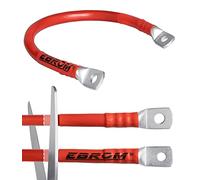 EBROM 50mm2-rot-30cm-M8 Cavo Batteria 50 mm² Rosso con 2 capicorda confezionato, Foro 2 X M8 (8 mm), 30 cm