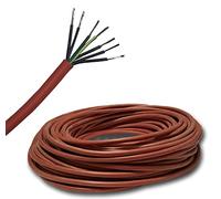 EBROM Cavo in silicone per sauna SIHF-J 7 x 2,5 mm² - 99,9% rame OFC stagnato - Vendita al metro - Disponibile in incrementi di 1 metro, a scelta: 6 metri, 7 x 2,5 mm²
