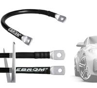 EBROM FLY - Cavo batteria per auto, 50 mm², colore nero, pronto da 30 cm fino a 10 m + occhielli/capicorda M8/M10/M12, 50 mm2, 50 mm2 - 30 cm, capicorda M8 + M10