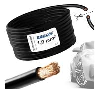 EBROM FLY Cavo per batteria per auto, sezione 1,0 mm², flessibile, 90 ± 5 Shore, 100% rame, guaina speciale PVC FLY FLRy, cavo per auto in 1 mm2