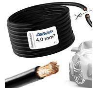 EBROM FLY Cavo per batteria per auto, sezione 4 mm², al metro, flessibile, 90 ± 5 Shore, 100% rame, rivestimento speciale PVC FLY FLRy, cavo per auto in 4 mm2