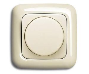 EBROM® Set completo di dimmer a LED 1001 + telaio Busch Jäger 2511 e disco 2115-212 bianco crema DURO2000 - UP LED da incasso - Sezione di fase, LED 5 - 150 Watt alogena dimmerabile ecc. 15 - 400 W/VA