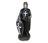 Ebros Gift Holy Wars - Statua del cavaliere della croce con spada e scudo, con vestito armatura, guerriero, spadaccino, templare, cavalieri templari, 28 cm