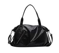 EBSBAG Borsa Casual da Donna Borsa a Tracolla di Grande capacità Borsa a Tracolla in Pelle PU Borsa da Viaggio da Donna (Color : Black, Size : (30cm(Max Length(50cm))