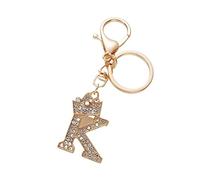 EBSBAG Corona 26 Lettere in Metallo Portachiavi Moda Strass iniziali Portachiavi Ciondolo Borsa (Color : K, Size : One Size)