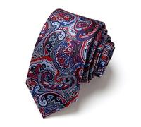 EBSBAG Cravatte da Uomo alla Moda Cravatte di Seta Cravatte Fantasia Paisley da Uomo Cravatte da Lavoro for Matrimoni Formali (Color : 12615-190, Size : One Size)