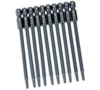 EBTOOLS 10 Pezzi 100 Mm T10 T10 Stara Magnetica Cacciavite Kit con Gambo Esattore per Cacciaviti Elettrici e Trapani