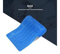 EBTOOLS 108 Tasti SILICO USB Tastiera Pieghevole Flessibile Tastina Silenziosa per Laptop e Desktop (BLUE)