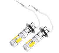 EBTOOLS 12V 5-SMD Lampadine fendinebbia, 2PCS Lampadine fendinebbia per auto LED H3 7.5W 5730 Lampade gialle