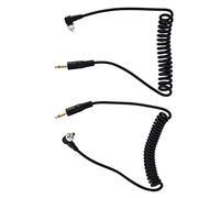 EBTOOLS 2 Pcs Arrotolato da 3,5 Mm a Cavo di Sincronizzazione del Pc Flash Maschio con Blocco a Vite per Fotocamere Digitali - Prestazioni Elevate per i Flash Esterni