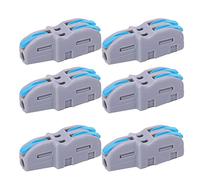 EBTOOLS 20pcs Blocco Terminale Rapido in 2 Cablaggio a Forma di Tocco a Forma di Tocco a T SPLF12A per Rapidi e Connessioni (BLUE)