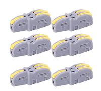 EBTOOLS 20pcs Blocco Terminale Rapido in 2 Cablaggio a Forma di Tocco a Forma di Tocco a T SPLF12A per Rapidi e Connessioni (YELLOW)