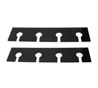 EBTOOLS 2pcs Worked Glass Horted Ylic Montato per 8 vetri: Elegante Griglia per la Cucina, Sala da Pranzo e Bar (BLACK)