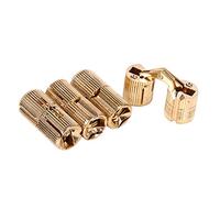 EBTOOLS 4 Pezzi di Cerniere a Barilo di Rame per Porte del Gabinetto, Angolo di Apertura di 180 °, per Progetti Fai -da -te e (14 mm)