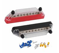 EBTOOLS 48V 150A 10 Blocco di Distribuzione dell'alimentazione Terminale per Sistemi di Auto, Barca e Solari - e Barra del Bus Versatile con Viti M6/M4 (Prigioniero M6x2/Vite M4x8)