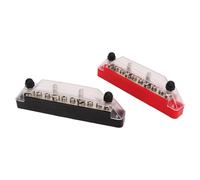EBTOOLS 48V 150A 10 Blocco di Distribuzione dell'alimentazione Terminale per Sistemi di Auto, Barca e Solari - e Barra del Bus Versatile con Viti M6/M4 (Prigioniero M6x4/Vite M4x6)
