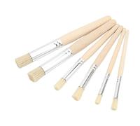 EBTOOLS 6 Pezzi Set di Pennelli in Legno Ergonomici per la Pittura Artistica e Mestieri Fai -da -te Birti Brush