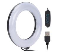 EBTOOLS 6in Luce di Riempimento LED a Doppio Colore Alimentato USB per Lo Streaming Live e Riunioni Online, Portatili con compatibilità del Treppiede