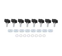 EBTOOLS Adatto per adatto per Kit Fissaggio Hard Top R6r866 Hard Top Kit Di A Rimozione Rapida Vite Testa Zigrinata Dado adatto perWrangler Yj Tj Jk M8 25mm 95-16