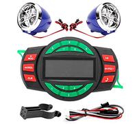 EBTOOLS Altoparlante LCD per moto impermeabile lettore MP3 BT FM con ricarica del composizione del telefono radio FM lettore MP3 Supporto USB Riproduzione USB riproduzione scheda TF