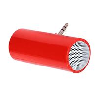 EBTOOLS Altoparlante Stereo da 3,5 Mm Portatile - Altoparlante Plug -in Compatto per Smartphone e Tablet, qualità del Suono Eccezionale (rosso)