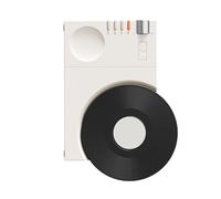 EBTOOLS Altoparlante Vintage con Orologio Digitale, Design retrò Ricaricabile USB per la Decorazione di Casa e Ufficio - Bianco (#1)