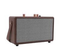 EBTOOLS Altoparlanti retrò con Pelle Finta, Basso da 20 W, 8h, Ideale per Feste Domestiche e Uso 'ufficio