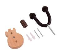 EBTOOLS Attaccante per Montaggio a Parete per Chitarra in Legno con Barre di Metallo per Acustica, Chitarre Elettriche, Basso, Ukulele - Robusto e Design (Venatura di legno originale)