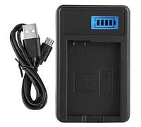 EBTOOLS Caricabatteria singolo slot EN-EL14, caricabatteria per fotocamera con display LCD adatto per D5100 / D3100 / D3200 / D3300 / Coolpix