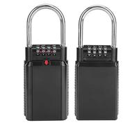 EBTOOLS Casella di Archiviazione della Chiave di Chiave a Password in Lega di Zinco Esterno con Grande capacità per l'uso di Casa e Ufficio (BLACK)