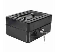EBTOOLS Casella di Sicurezza con Blocco del Ferro Portatile da 1 Pc con a Doppia Chiave, 6 Scomparti per e Gioielli (#1)