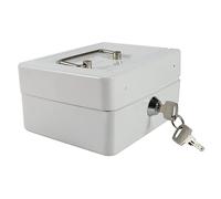 EBTOOLS Casella di Sicurezza con Blocco del Ferro Portatile da 1 Pc con a Doppia Chiave, 6 Scomparti per e Gioielli (#4)