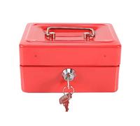 EBTOOLS Casella di Sicurezza con Blocco del Ferro Portatile da 1 Pc con a Doppia Chiave, 6 Scomparti per e Gioielli (#2)