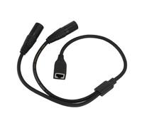 EBTOOLS Cavo Adattatore Dual XLR a RJ45 .6FT - Spalato di qualità Y Professionale per Trasmissione e Controller a LED