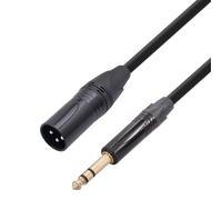 EBTOOLS Cavo Equilibrato da 6,35 Mm a XLR - Shell in Lega di Zinco per Miscelatore, Microfono e Altoparlante, Cavo Placcato in Oro di qualità Superiore (180 cm)