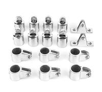 Cerniere per ponte superiore, 16 pezzi M6 Set di accessori per hardware nautico per barche 8 tappi scorrevoli + 6 guaine scorrevoli + 2 cerniere per montaggio su base