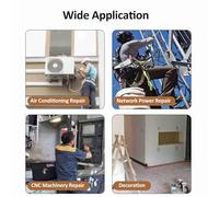 EBTOOLS Cintura per Utensili da Servizio con Bretelle per Falegnami, Elettricisti e Appassionati di Fai -da -te e Comodi con Soluzioni di Stoccaggio Versatili (Cintura in vita)