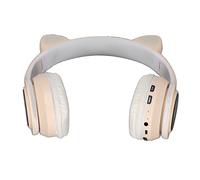 EBTOOLS Cuffie per Orecchie di Gatto Luminose - Cuffia Pieghevole con Bassi e Luce a LED per Bambini (Colore kaki)