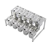 EBTOOLS Disperimento Telescopico in Acciaio Inossidabile Distributore Rastrellino a Doppio Strato in Marmellata per Casa e Servizio Alimentare .6L Supporta 10 Barattoli (Bacinella da 1,6 l 10 pz)