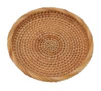 EBTOOLS Elegante Cesto di Frutta di Rattan Intrecciato Elegante Vassoio Tradizionale per il Bancone della e Decorazione della Sala da Pranzo (M)