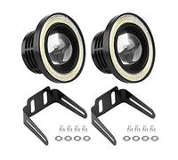 EBTOOLS Fari Angel Eyes Fendinebbia LED grande punto fari universale COB LED antinebbia angel eyes Luci anabbaglianti per veicoli con luci diurne Luce di marcia diurna a LED da 10W 2Pcs