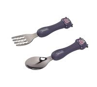 EBTOOLS FORCHIO FORCHIO DI ACCIAIO IN ACCIAIO AUSCIO CARTIONE SETTO CON CHE COLLETTO - DESIGN CINETTO ANIMA PER BAMBINI, UTENSILI PORTATIVA PER CASA PER ESILE (Mucca)
