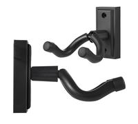 EBTOOLS Gancio per Appendiabiti a Parete per Chitarra - Porta in Metallo Robusto per Chitarre Acustiche, Elettriche e Bassi - Design per Risparmiare Spazio con Facile Installazione (BLACK)