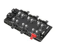 EBTOOLS Hub Splitter RGB e PWM a 6 Vie per il Controllo della velocità della Ventola e la Gestione 'illuminazione Argb, il Metodo a Doppia Fissaggio per i Giochi e le Build PC (#2)